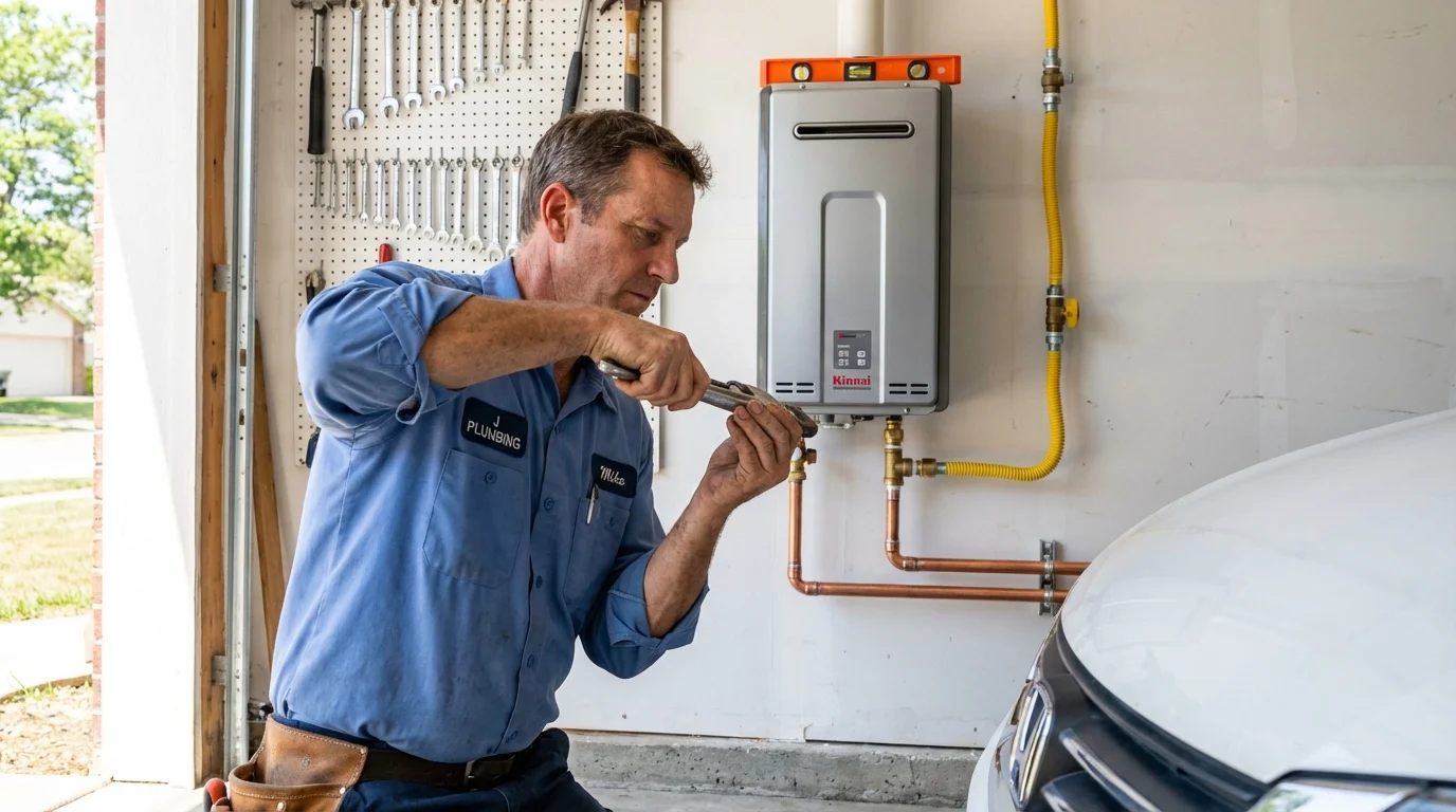 Tankless water heater installation by a Johns Plumbing LLC plumber in Sebring
